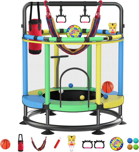 Children's Trampoline - Rust and tumble proof, complete with hoops and darts!